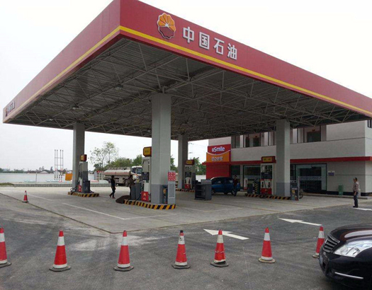 中石油加油站钢结构网架案例