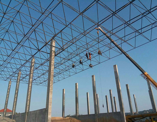 加油站钢结构网架加工安装案例